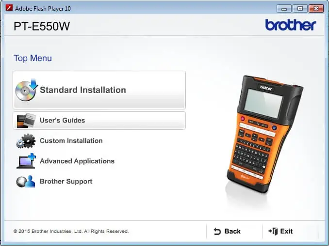 HƯỚNG DẪN CÀI ĐẶT MÁY IN NHÃN BROTHER PT-E550W