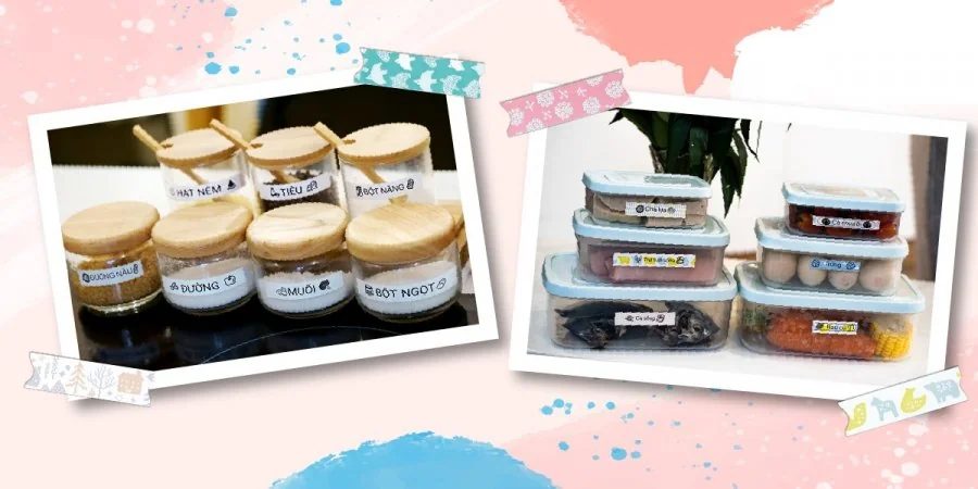 Phân biệt các loại gia vị và thực phẩm dễ dàng với nhãn dán. Ảnh: KING JIM