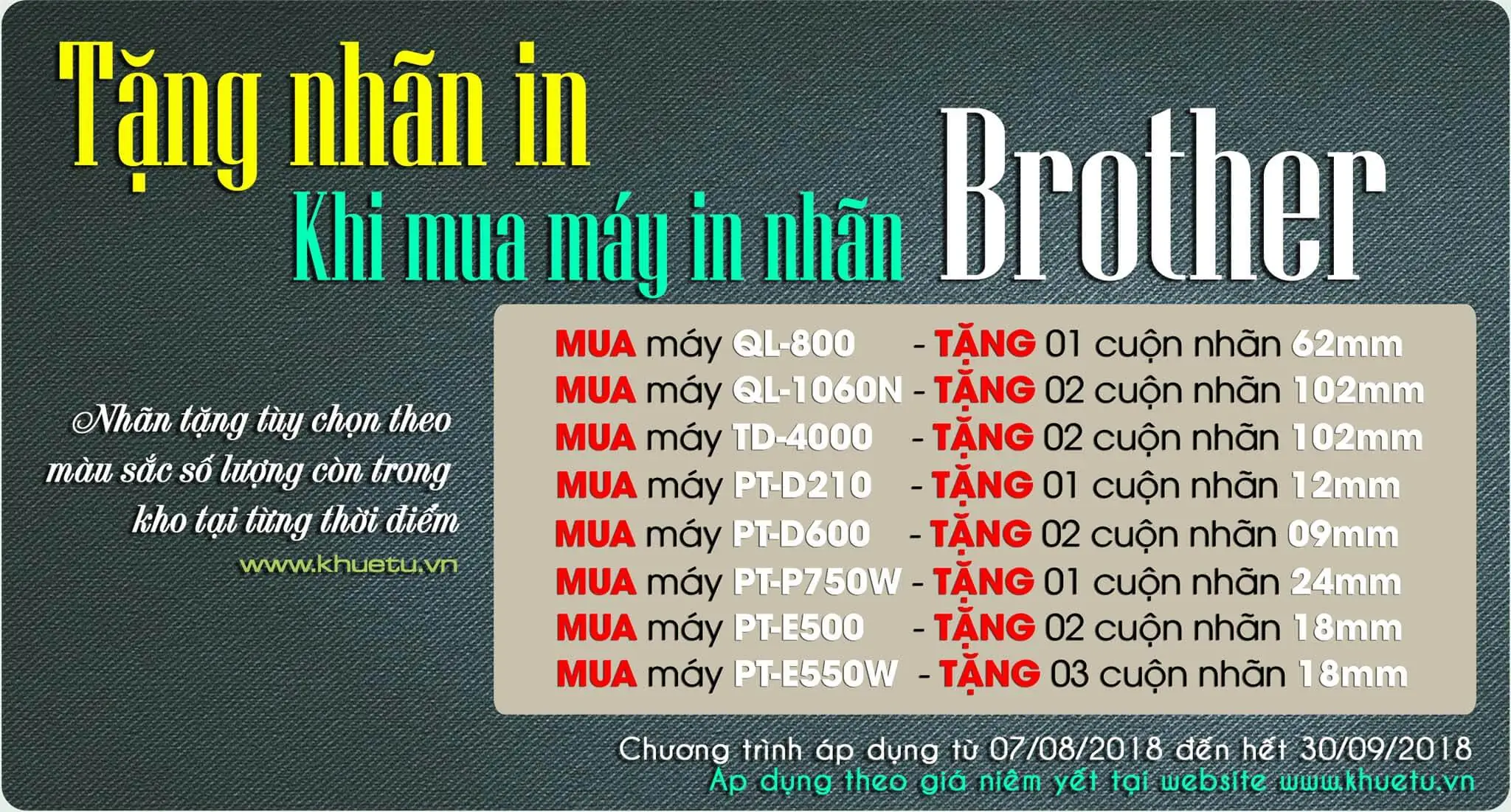 Máy in nhãn - Khuyến mãi tặng nhãn khi mua máy in nhãn